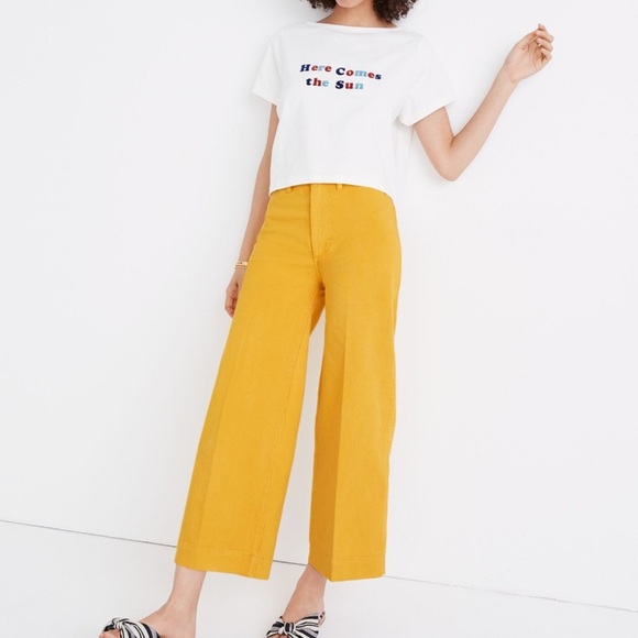 Madewell Pants - Emmett wide leg crop pant